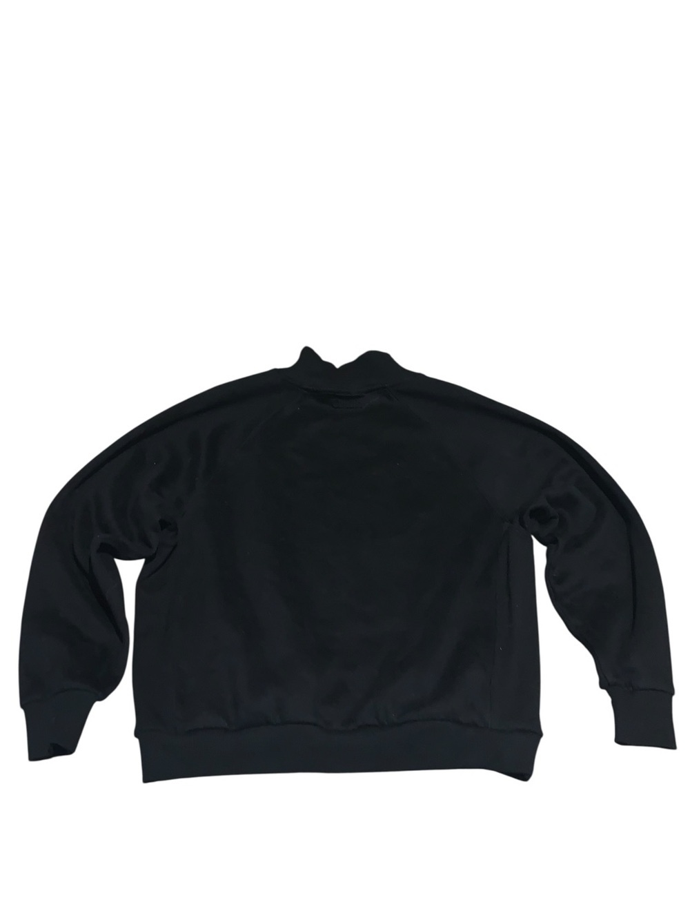 Comfrt Womens Mens Basic Mock Neck Fleece Pullover Sweatshirt Black Size M - Picture 2 of 8